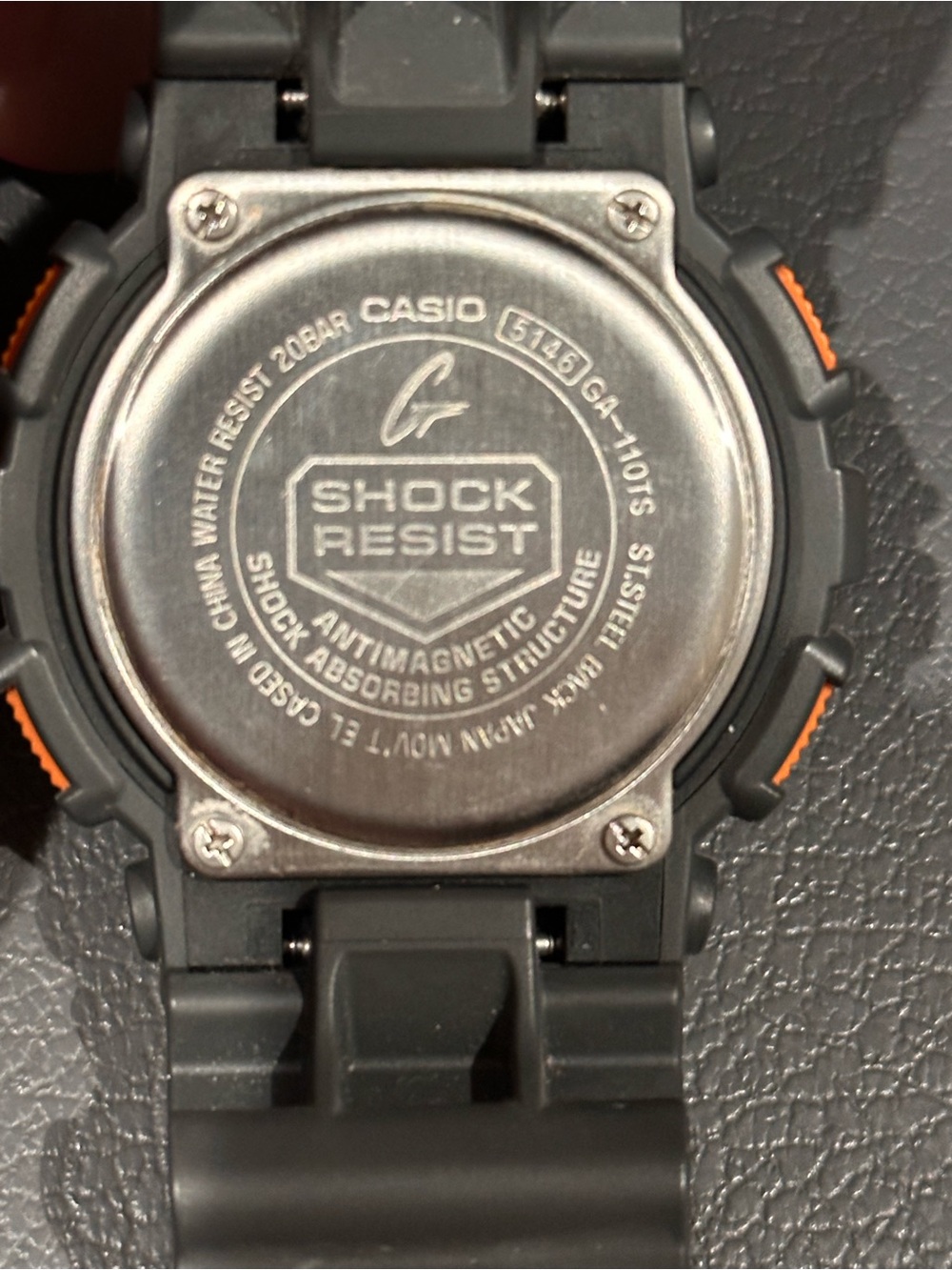 Casio G-Shock GA-110TS Black Orange Analog Digital Shock Resistant Watch - Picture 5 of 7